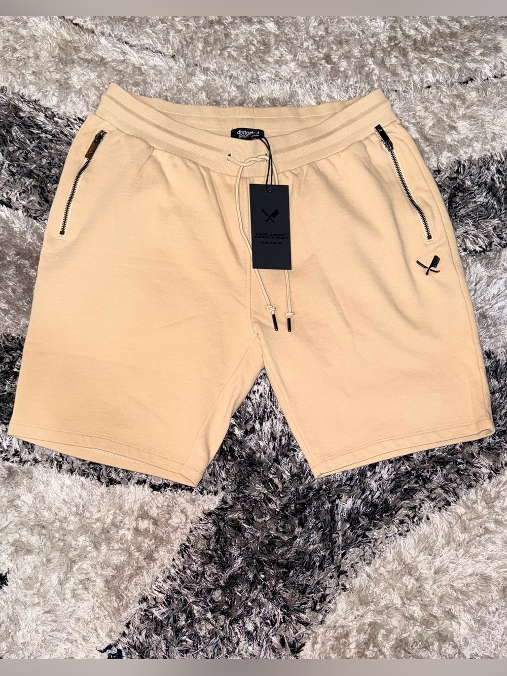 Distorted People Classic Sweatshorts Semolina Beige Men’s XL NWT